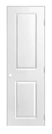 24 in. x 80 in. 2-Panel Square Top Right-Handed Hollow-Core Smooth Primed Composite Single Prehung Interior Door