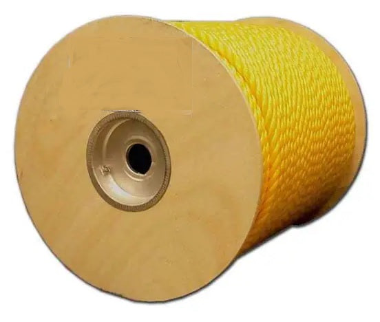 3/8 in. x 600 ft. Twisted Polypro Rope in Yellow