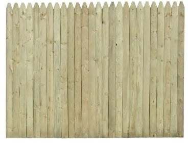 6'X8' PT SPF 4" Pressure-Treated Spruce Moulded Stockade Fence Panel