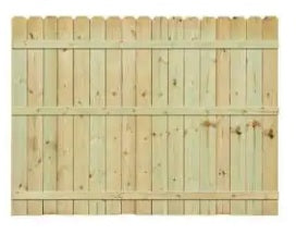 6 ft. H x 8 ft. W Pressure-Treated Pine Dog-Ear Fence Panel